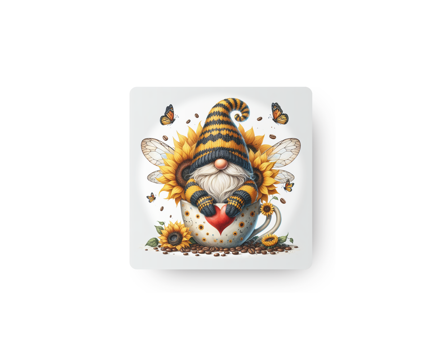Sunflower Gnome Magnets (set of 20)