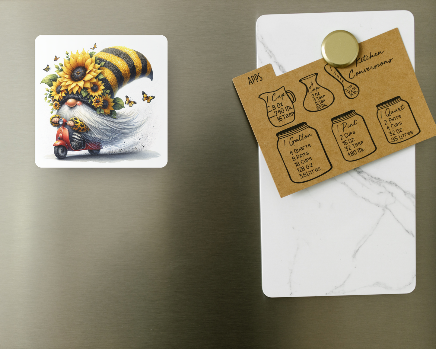 Sunflower Gnome Magnets (set of 20)
