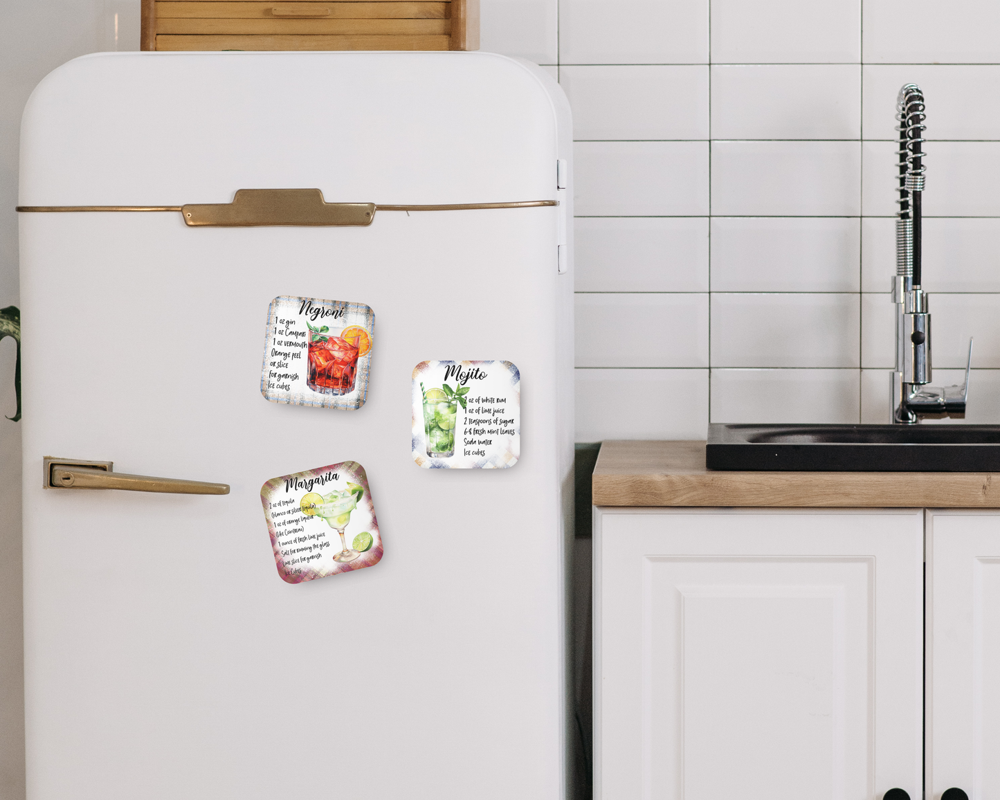 Cocktail Recipe Magnet (set of 20)