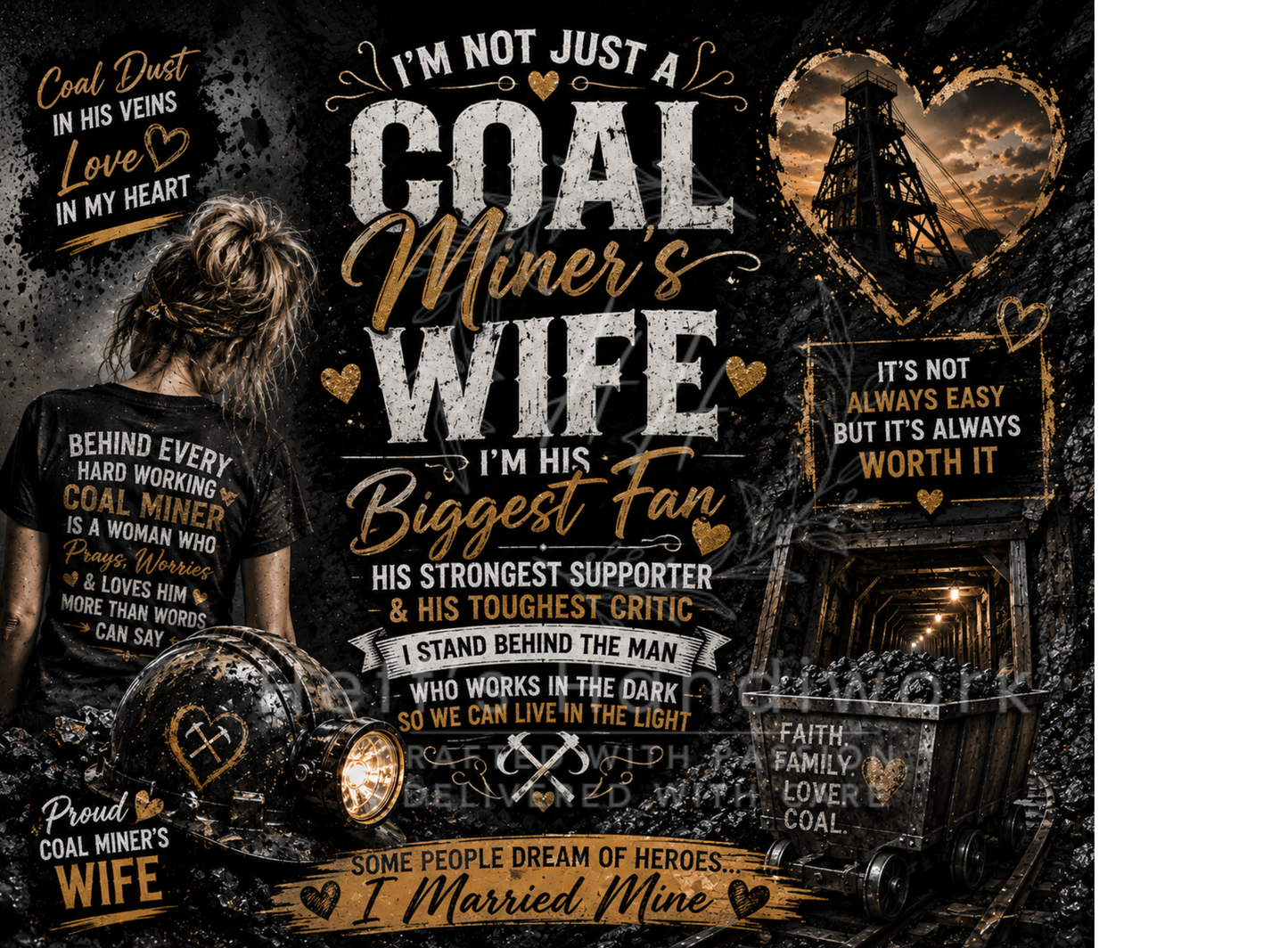 Coal Miner 20 oz Stainless Steel Tumbler