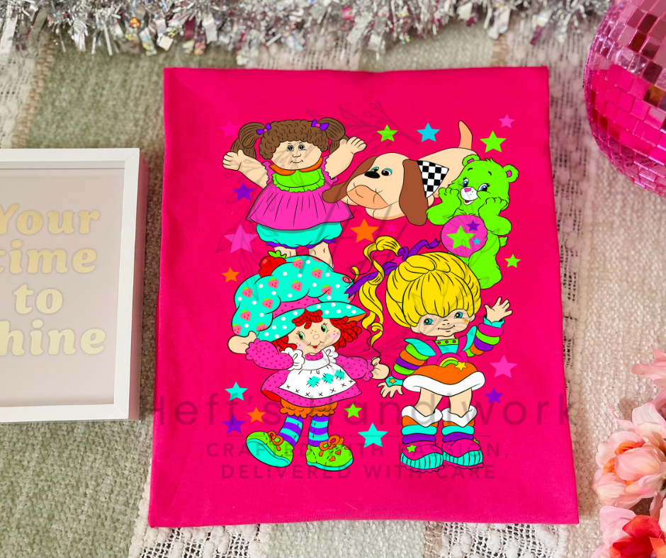 80s Character Collage