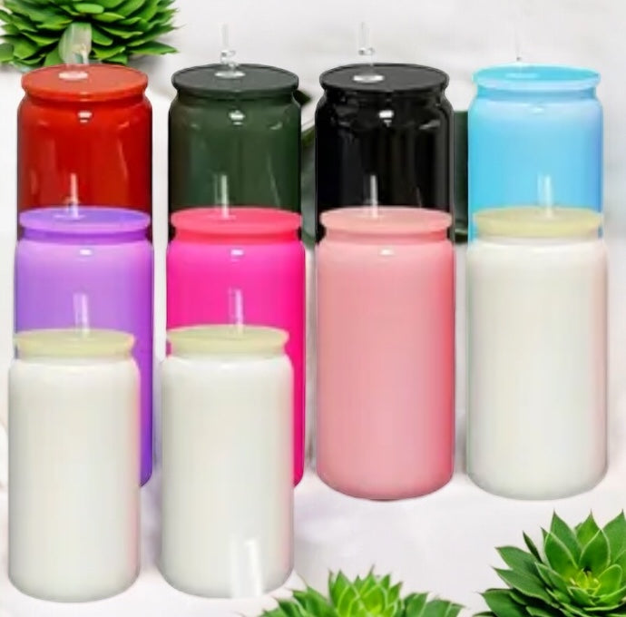 16 oz Glass Libbey Cup (non snow globe) with Sublimation or DTF Wrap