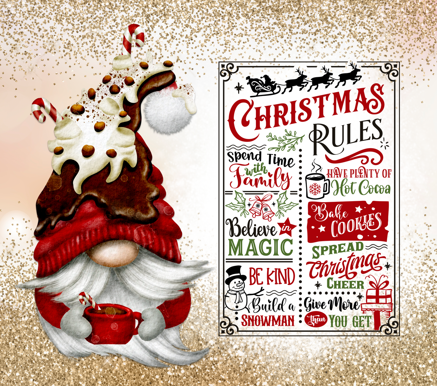 20 oz Sublimation Wraps-Gnomes