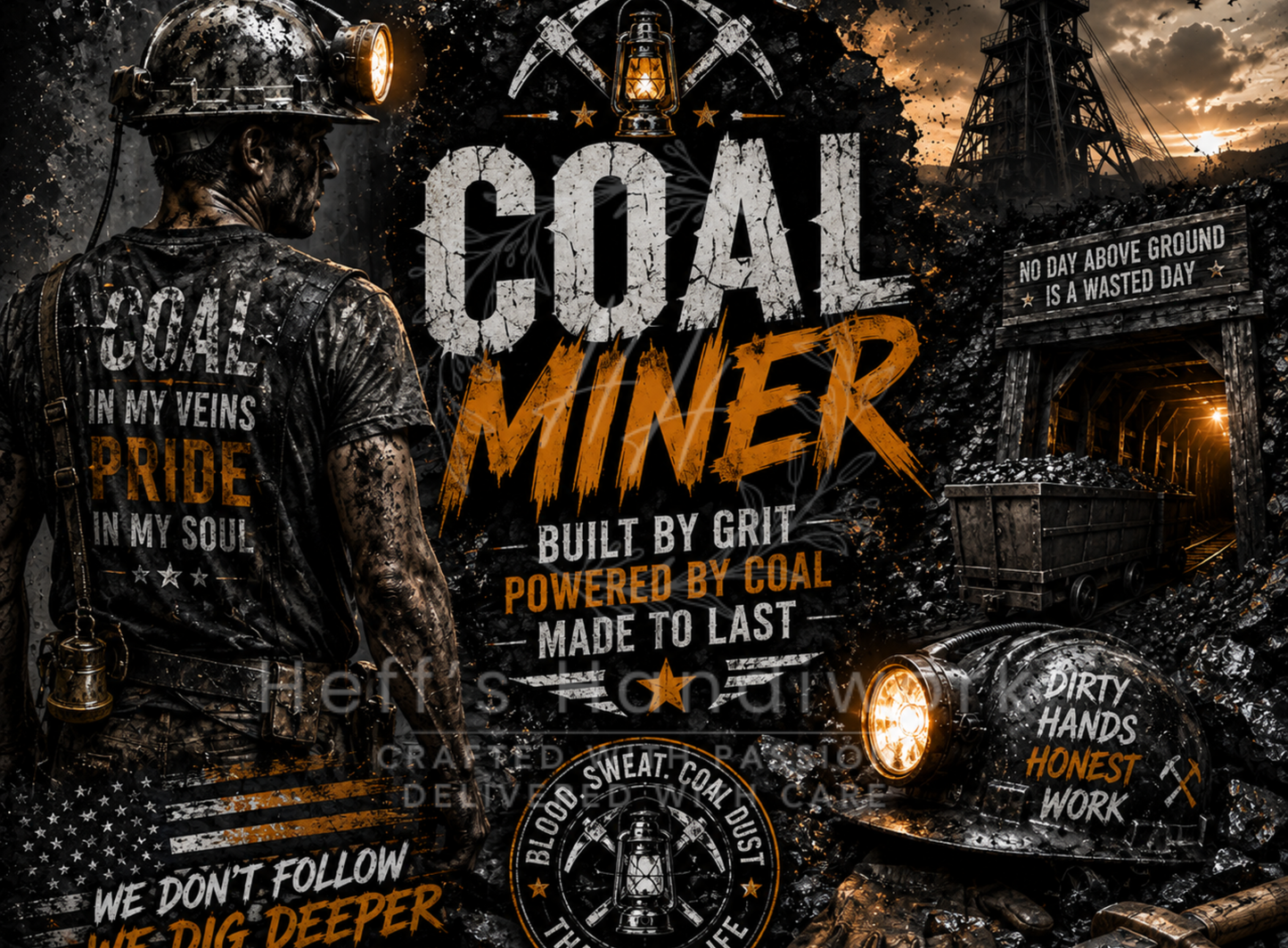 Coal Miner 20 oz Stainless Steel Tumbler