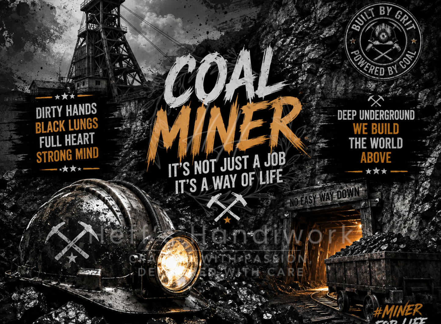 Coal Miner 20 oz Stainless Steel Tumbler