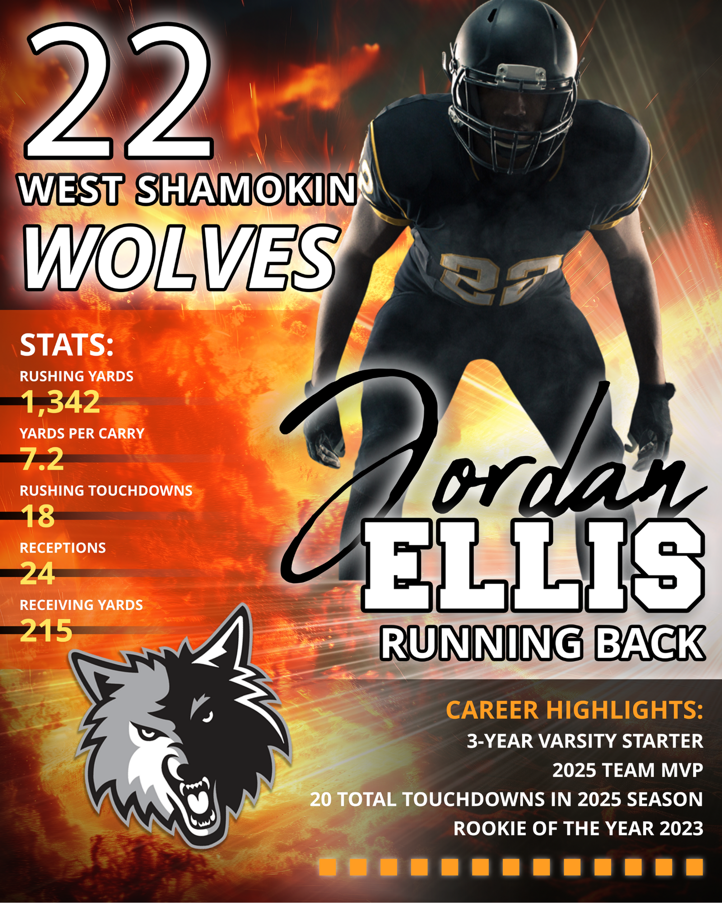 Custom Sports 8x10 Photo