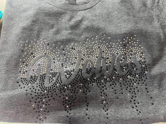 Wolves Rhinestone T Shirt