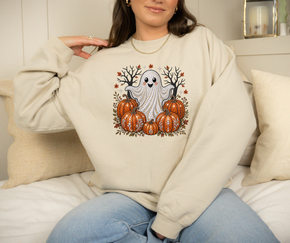 Ghost and Pumpkins Sequins