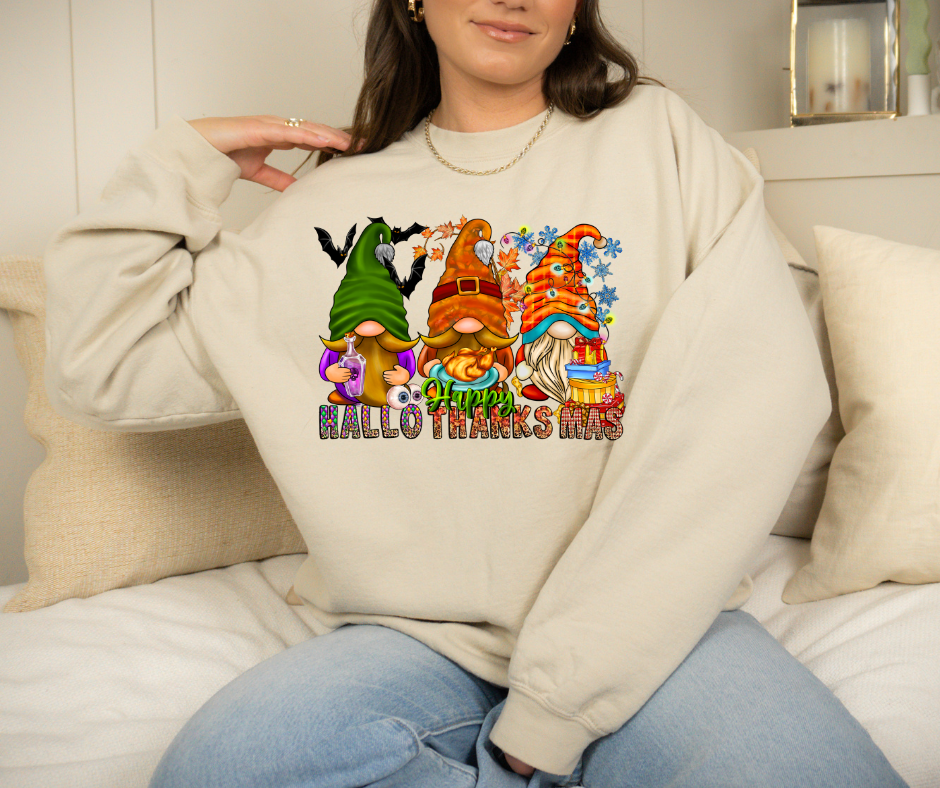 Happy Hallothanksmas Gnomes