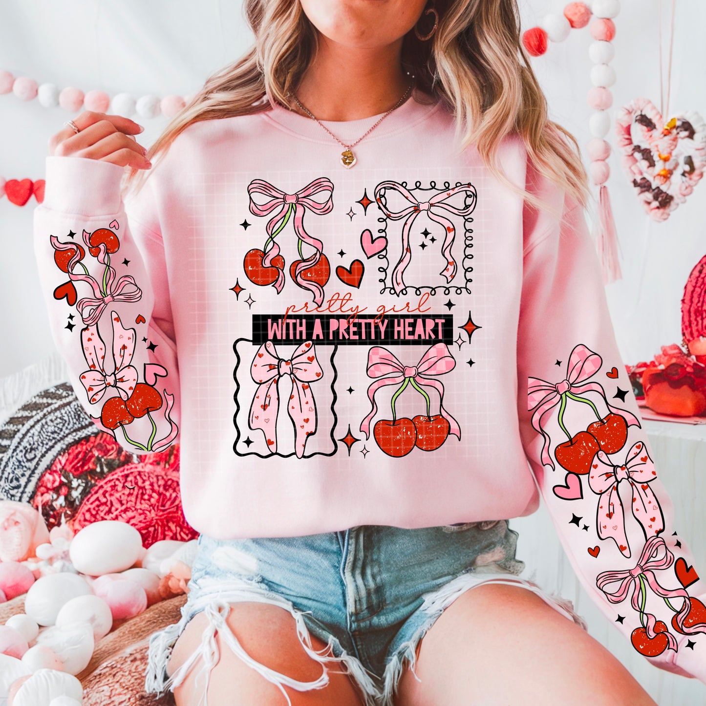 Cherry Bow Pretty Heart