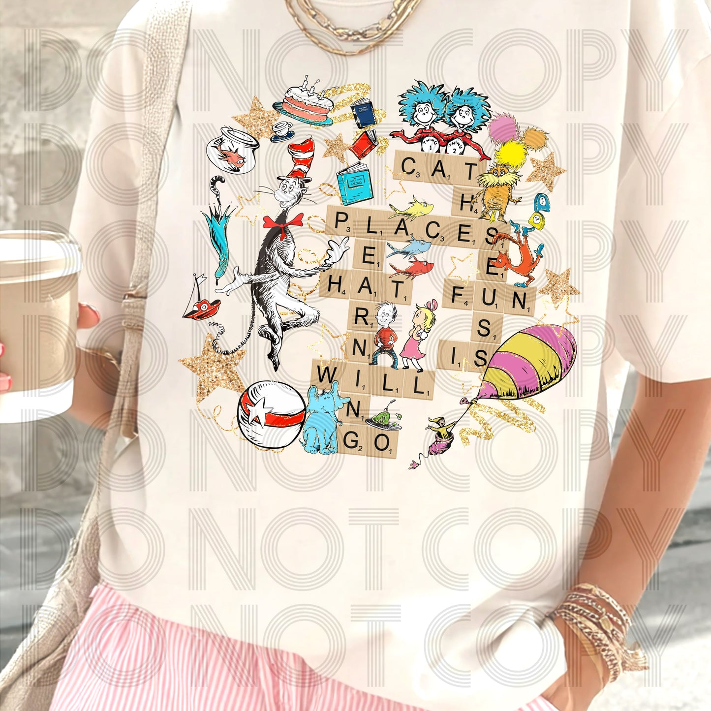 Scrabble Cat Hat with Optional Sleeve