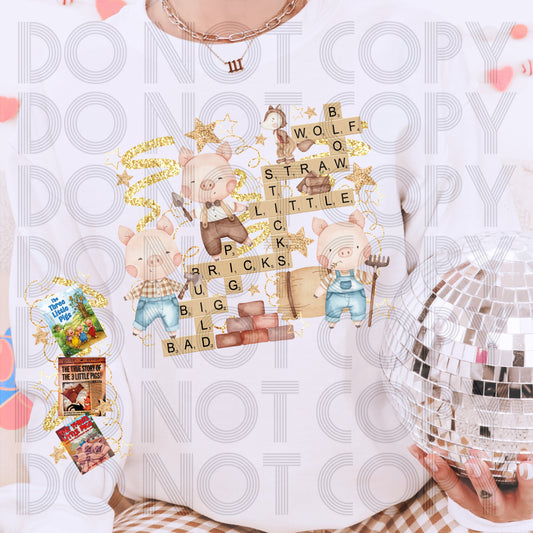 Scrabble Three Piggies with Optional Sleeve