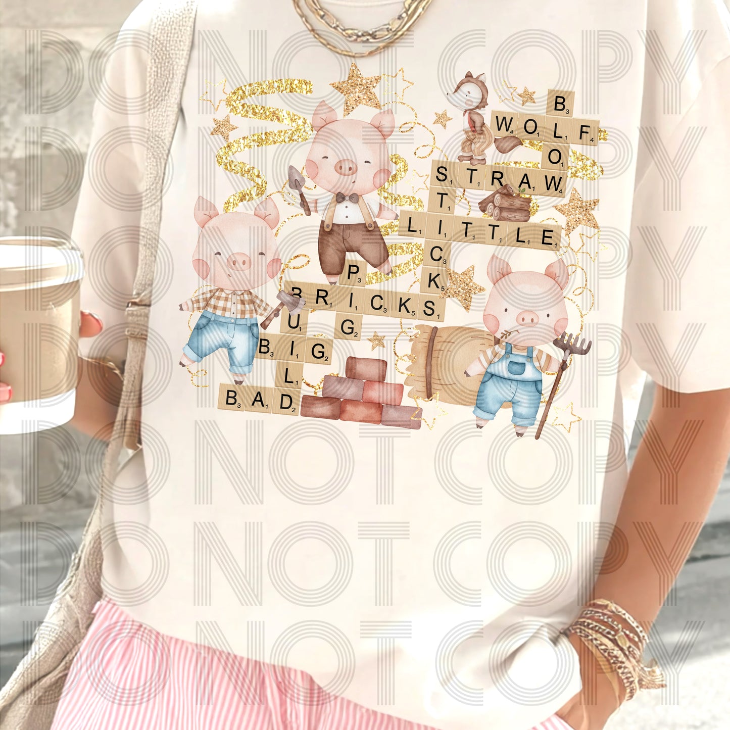 Scrabble Three Piggies with Optional Sleeve