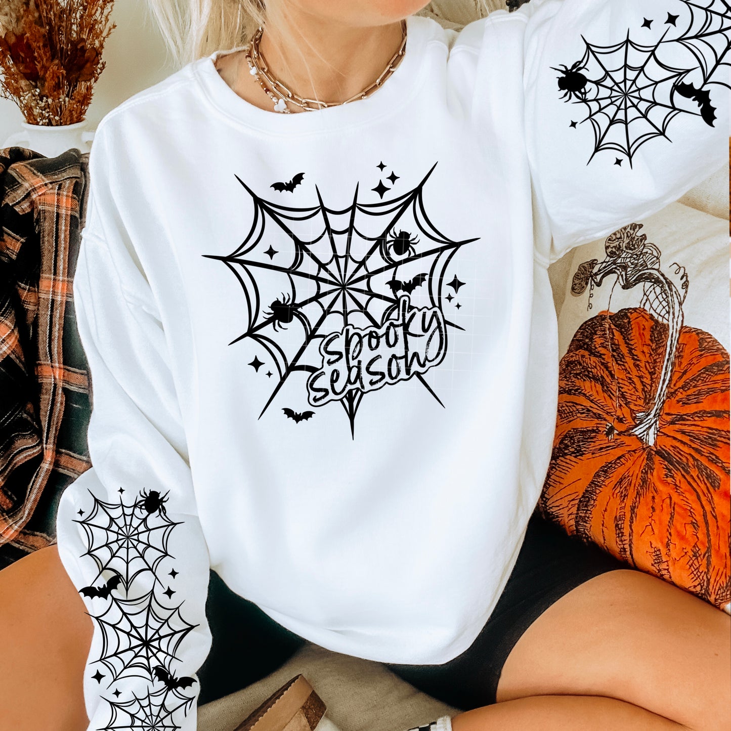 Spooky Season Spiderweb w/ Optional Sleeve