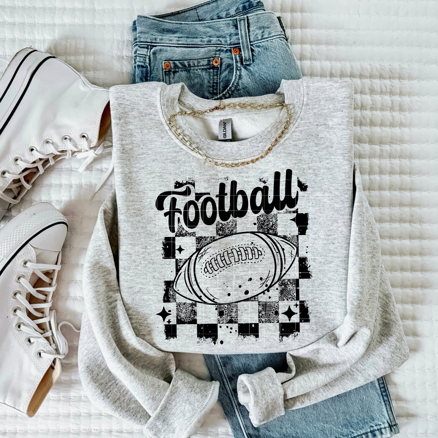Football Distressed Single Color