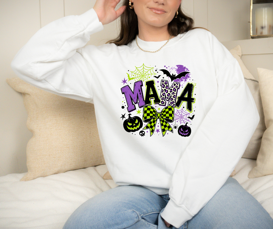 Mama Purple and Green w/ Bow