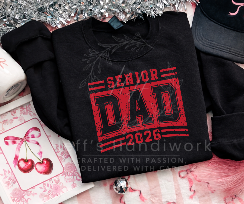 Senior 2026 Dad Red