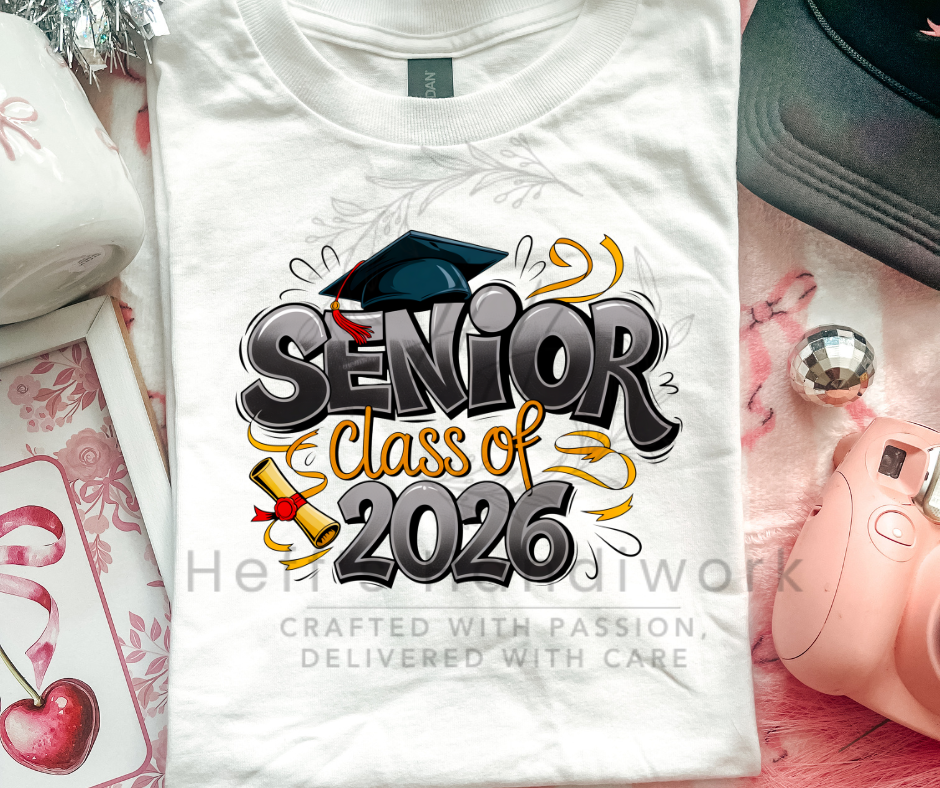 Senior Class of 2026 with Cap and Scroll