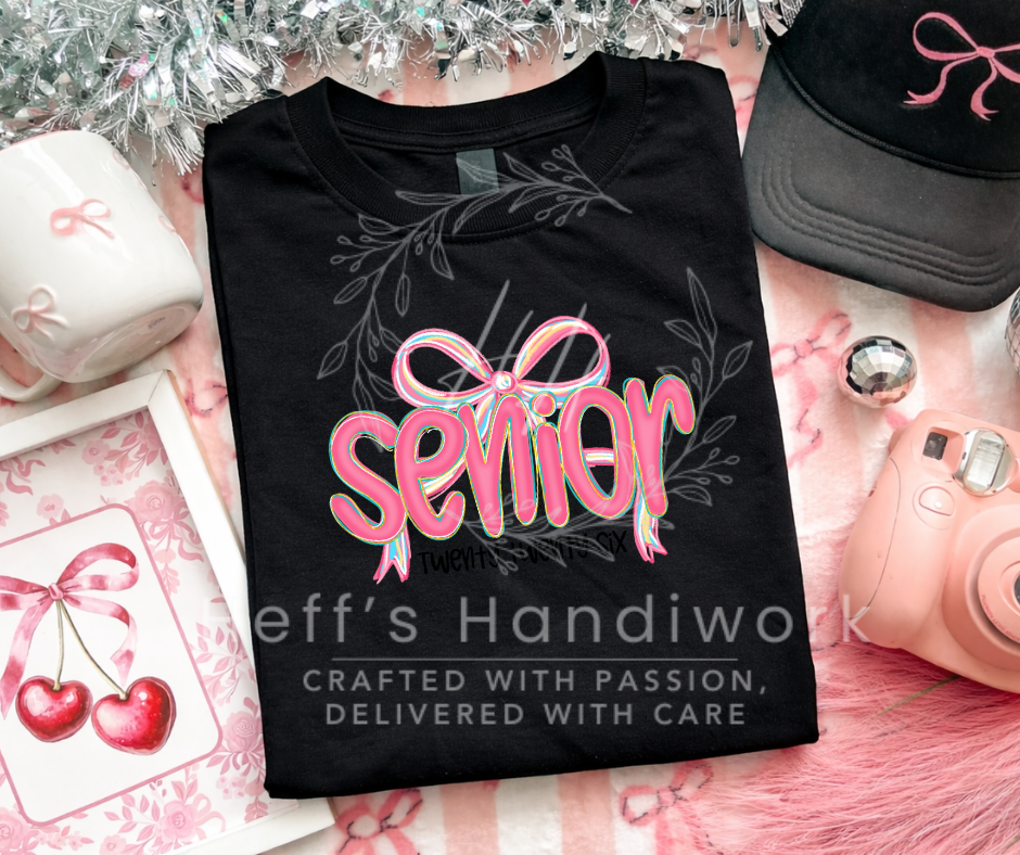 Senior Pink with Bow