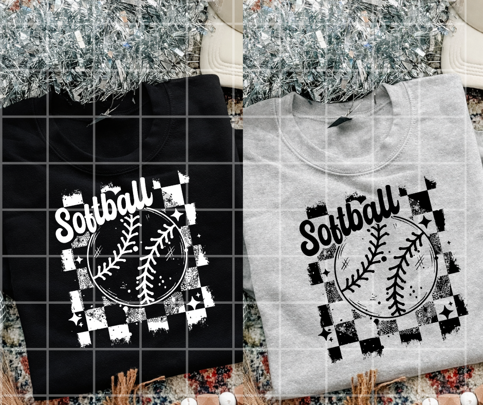 Softball Distressed